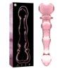 SERIE NEBULA DE IBIZA - MODELO 21 DILDO DE VIDRIO DE BOROSILICATO ROSA 20,5 CM -O- 3,5 CM
