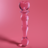 SERIE NEBULA DE IBIZA - MODELO 21 DILDO DE VIDRIO DE BOROSILICATO ROSA 20,5 CM -O- 3,5 CM