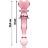 SERIE NEBULA DE IBIZA - MODELO 21 DILDO DE VIDRIO DE BOROSILICATO ROSA 20,5 CM -O- 3,5 CM