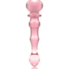 SERIE NEBULA DE IBIZA - MODELO 21 DILDO DE VIDRIO DE BOROSILICATO ROSA 20,5 CM -O- 3,5 CM