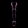 SERIE NEBULA DE IBIZA - MODELO 21 DILDO DE VIDRIO DE BOROSILICATO ROSA 20,5 CM -O- 3,5 CM
