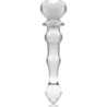 SERIE NEBULA DE IBIZA - MODELO 21 DILDO DE VIDRIO DE BOROSILICATO TRANSPARENTE 20,5 CM -O- 3,5 CM