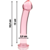 SERIE NEBULA DE IBIZA - MODELO 11 DILDO DE VIDRIO DE BOROSILICATO ROSA 16 CM -O- 3 CM