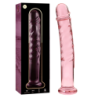 SERIE NEBULA DE IBIZA - MODELO 16 DILDO DE VIDRIO DE BOROSILICATO ROSA 18,5 CM -O- 3 CM