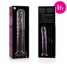 SERIE NEBULA DE IBIZA - MODELO 16 DILDO DE VIDRIO DE BOROSILICATO ROSA 18,5 CM -O- 3 CM