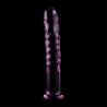 SERIE NEBULA DE IBIZA - MODELO 16 DILDO DE VIDRIO DE BOROSILICATO ROSA 18,5 CM -O- 3 CM