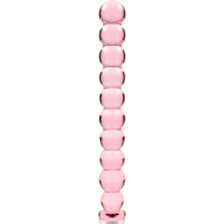 SERIE NEBULA DE IBIZA - MODELO 22 DILDO DE VIDRIO DE BOROSILICATO ROSA 21,5 CM -O- 2,5 CM