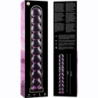 SERIE NEBULA DE IBIZA - MODELO 22 DILDO DE VIDRIO DE BOROSILICATO ROSA 21,5 CM -O- 2,5 CM