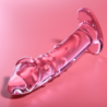SERIE NEBULA DE IBIZA - MODELO 19 DILDO DE VIDRIO DE BOROSILICATO ROSA 18,5 CM -O- 4 CM