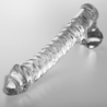 SERIE NEBULA DE IBIZA - MODELO 23 DILDO DE VIDRIO DE BOROSILICATO TRANSPARENTE 21,5 CM -O- 4 CM