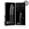 SERIE NEBULA DE IBIZA - MODELO 23 DILDO DE VIDRIO DE BOROSILICATO TRANSPARENTE 21,5 CM -O- 4 CM