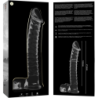 SERIE NEBULA DE IBIZA - MODELO 23 DILDO DE VIDRIO DE BOROSILICATO TRANSPARENTE 21,5 CM -O- 4 CM