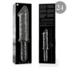 SERIE NEBULA DE IBIZA - MODELO 24 DILDO DE VIDRIO DE BOROSILICATO TRANSPARENTE 28,5 CM -O- 5 CM