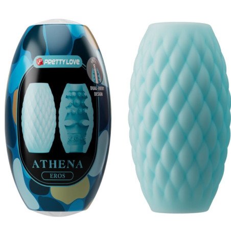 PRETTY LOVE - ATHENA EROS MASTURBADOR MASCULINO DE SILICONA AZUL CIELO