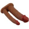 PRETTY LOVE - FUNDA DOBLE PARA PENE YAIRON CON EXTENSIÓN DE 4 CM MULATTO