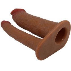 PRETTY LOVE - FUNDA DOBLE PARA PENE YAIRON CON EXTENSIÓN DE 4 CM MULATTO
