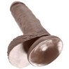 KING COCK - 7 PENE REALÍSTICO MARRÓN 17.8 CM