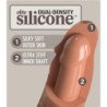 KING COCK - ÉLITE DILDO REALÍSTICO SILICONA 17.8 CM CARAMELO