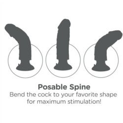 KING COCK - PENE VIBRADOR DE 25,5 CM CON TESTÍCULOS MARRÓN