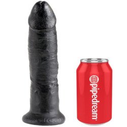 KING COCK - HARNESS CON PENE REALÍSTICO NEGRO 22.9 CM