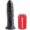 KING COCK - HARNESS CON PENE REALÍSTICO NEGRO 22.9 CM