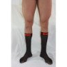 MACHO - CALCETINES FINOS NEGRO/ROJO TALLA ÚNICA
