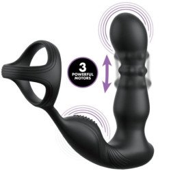ANAL FANTASY ELITE COLLECTION - ANILLO Y MASAJEADOR ANAL VIBRADOR CON CONTROL REMOTO