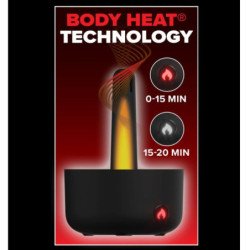 PDX ELITE - MILK ME HOTTER: MASTURBADOR AUTOMÁTICO CON VIBRACIÓN, EFECTO DE EMPUJE Y CALOR