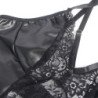 SUBBLIME - 957537 VESTIDO DE PIEL CON ENCAJE FLORAL NEGRO L/XL