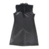 SUBBLIME - 957544 VESTIDO DE CUERO NEGRO CON CUELLO DE ENCAJE TALLA S/M