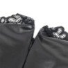 SUBBLIME - 957544 VESTIDO DE CUERO NEGRO CON CUELLO DE ENCAJE TALLA S/M