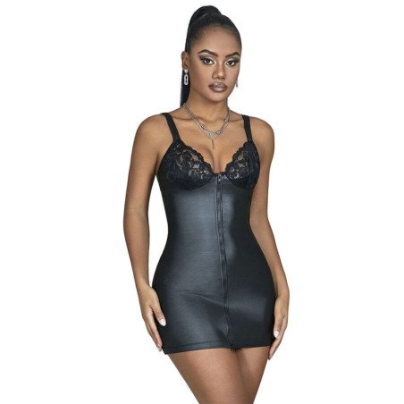 SUBBLIME - 957568 VESTIDO DE PIEL CON CREMALLERA NEGRO S/M