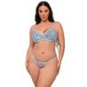 SUBBLIME - 957636 CONJUNTO DE SUJETADOR Y BRAGUITAS BORDADOS CON FLORES AZUL CIELO TALLA L/XL
