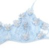 SUBBLIME - 957629 CONJUNTO DE SUJETADOR Y BRAGUITAS BORDADOS CON FLORES AZUL CIELO TALLA S/M