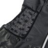 SUBBLIME - 957704 VESTIDO DE PIEL NEGRO CON CREMALLERA Y ENCAJE S/M