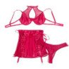 SUBBLIME - 957612 CONJUNTO DE SUJETADOR Y FALDA DE CUERO ROJO L/XL