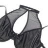 SUBBLIME - 957599 CONJUNTO DE SUJETADOR Y FALDA DE CUERO NEGRO L/XL