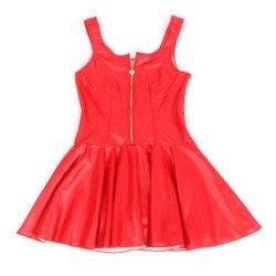 SUBBLIME - 957698 VESTIDO DE PIEL ROJO CON CREMALLERA Y CORAZÓN L/XL