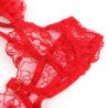 SUBBLIME - 957513 CONJUNTO DE SUJETADOR Y LIGUERO DE ENCAJE ROJO L/XL