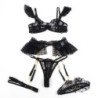 SUBBLIME - 957483 CONJUNTO DE SUJETADOR Y LIGUERO DE ENCAJE NEGRO TALLA S/M