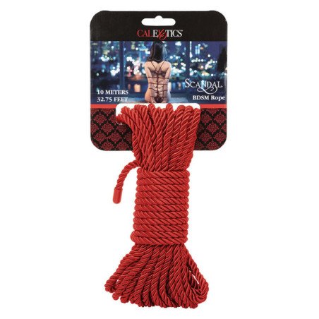 CALEXOTICS - CUERDA BDSM ROJA ESCÁNDALO 10 M