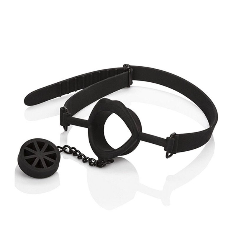 CALEXOTICS - SCANDAL MORDAZA CON TAPÓN DE SILICONA NEGRO