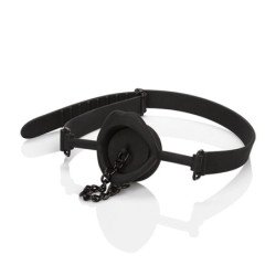 CALEXOTICS - SCANDAL MORDAZA CON TAPÓN DE SILICONA NEGRO