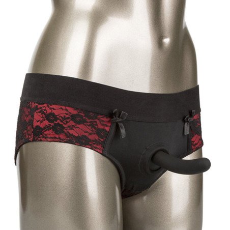 CALEXOTICS - CONJUNTO ESCANDALOSO DE BRAGUITAS SIN ENTREPIERNA CON DILDO TALLA S/M