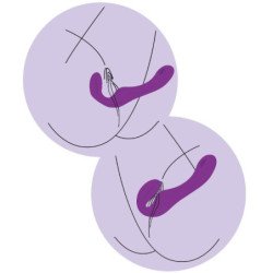 XOCOON - STRAPLESS STRAP-ON VIBRADOR 2 EN 1 CON CONTROL REMOTO MORADO