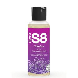 STIMUL8 - S8 ACEITE DE MASAJE ERÓTICO VITALIZANTE DE LIMA 50 ML