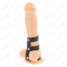 KINK - ANILLO PARA PENE DE CUERO TRIPLE CON CIERRE A PRESIÓN