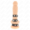 KINK - ANILLO PARA PENE DE CUERO TRIPLE CON CIERRE A PRESIÓN