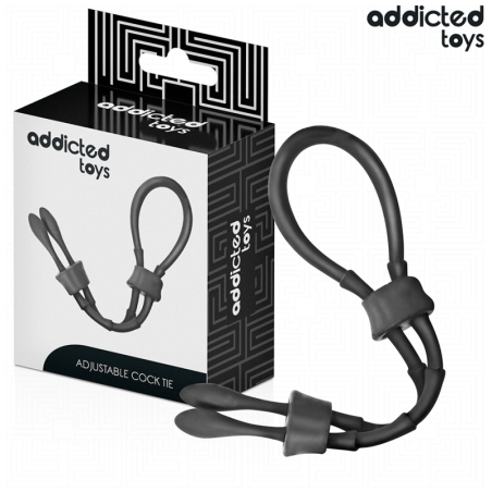 JUGUETES PARA ADICTOS - CUERDA DE SILICONA AJUSTABLE PARA EL PENE