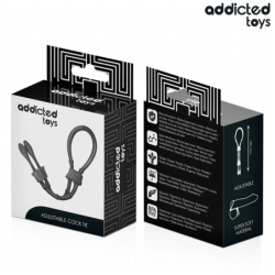 JUGUETES PARA ADICTOS - CUERDA DE SILICONA AJUSTABLE PARA EL PENE
